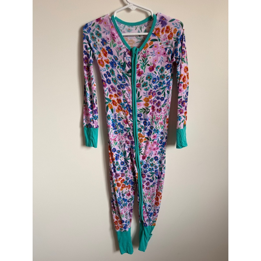 Little Sleepies Sweet Pea Floral Bamboo Zippy 3T